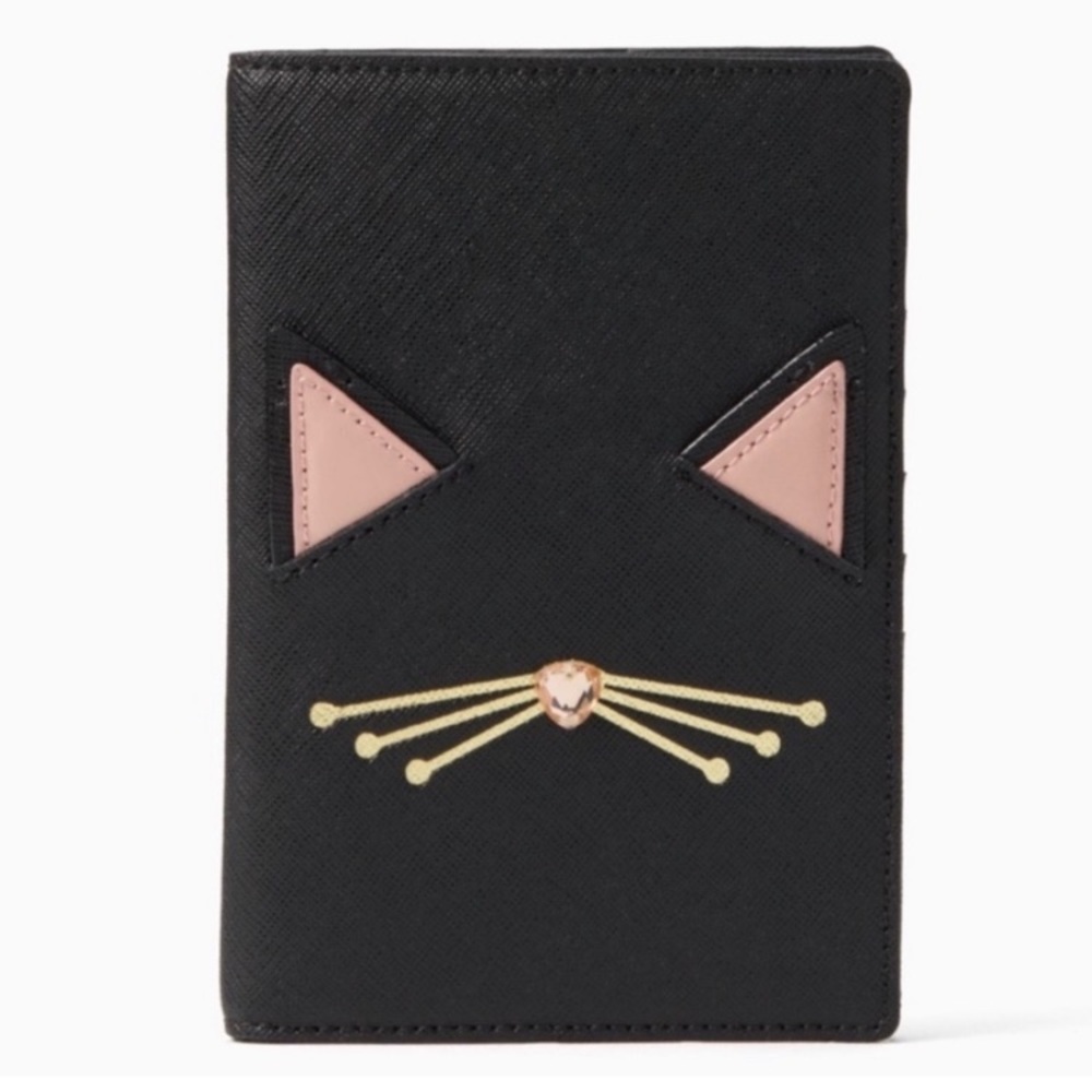 Kate Spade Imogen Black Cat Passport Holder